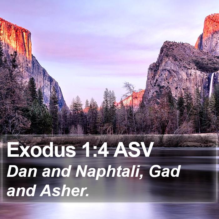 Exodus 1:4 ASV Bible Study