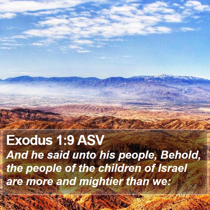 Exodus 1:9 ASV Bible Study