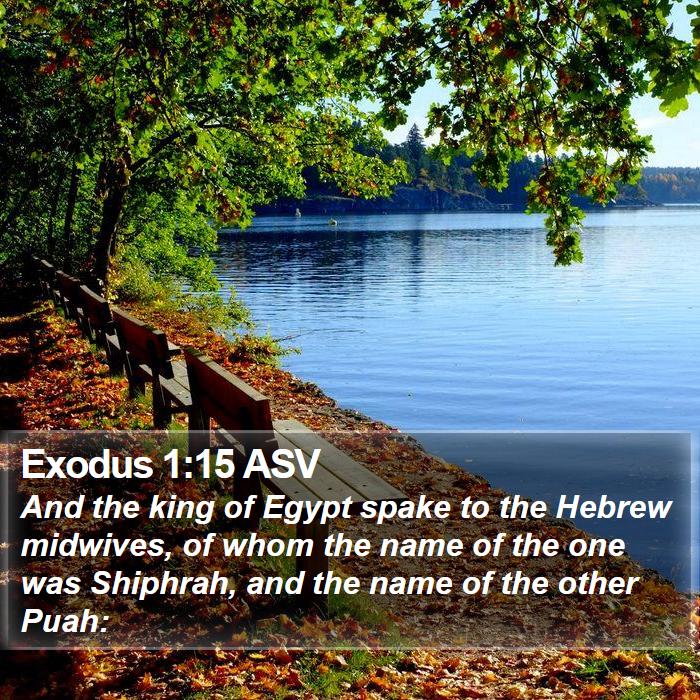 Exodus 1:15 ASV Bible Study