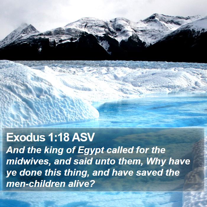 Exodus 1:18 ASV Bible Study