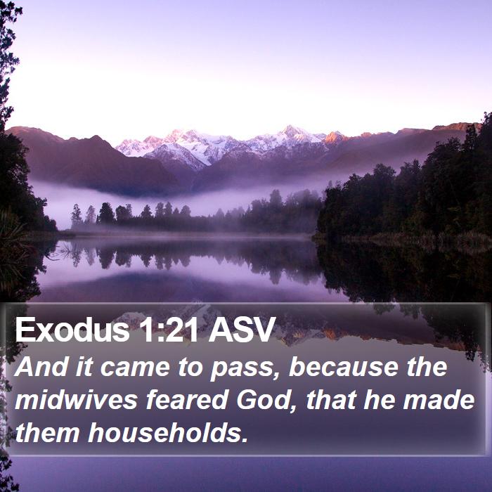 Exodus 1:21 ASV Bible Study