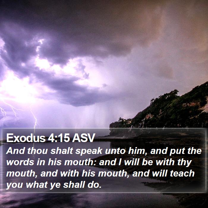 Exodus 4:15 ASV Bible Study