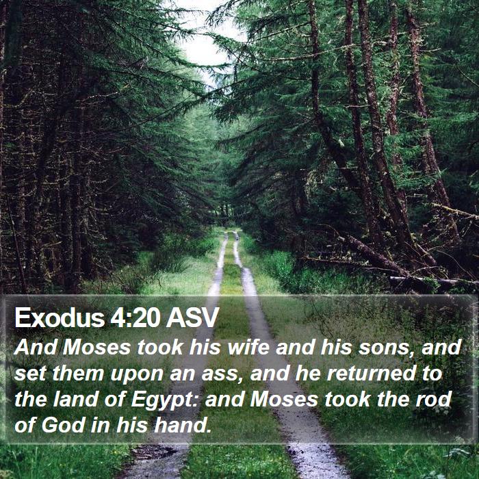 Exodus 4:20 ASV Bible Study