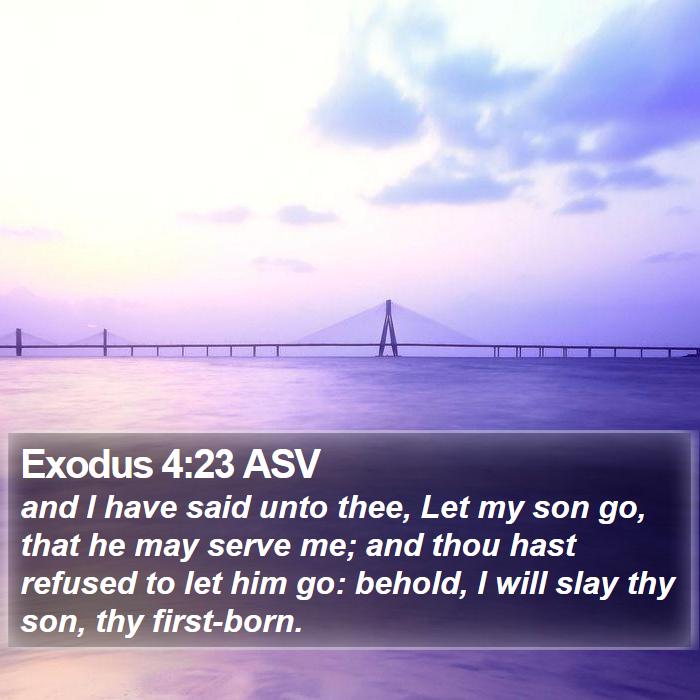 Exodus 4:23 ASV Bible Study