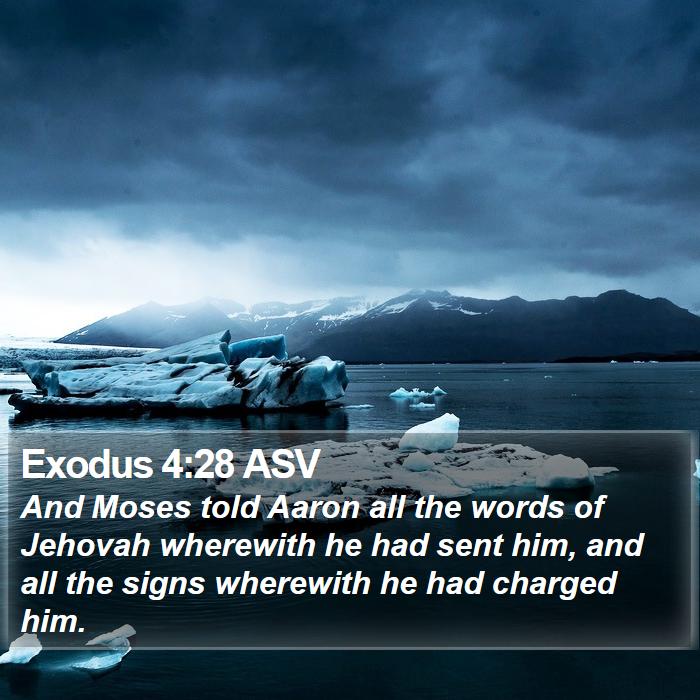 Exodus 4:28 ASV Bible Study