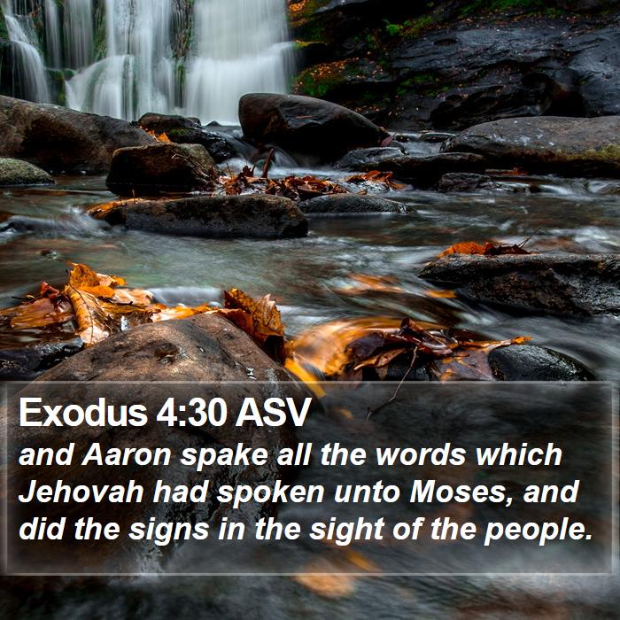 Exodus 4:30 ASV Bible Study