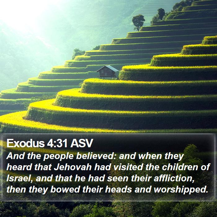 Exodus 4:31 ASV Bible Study