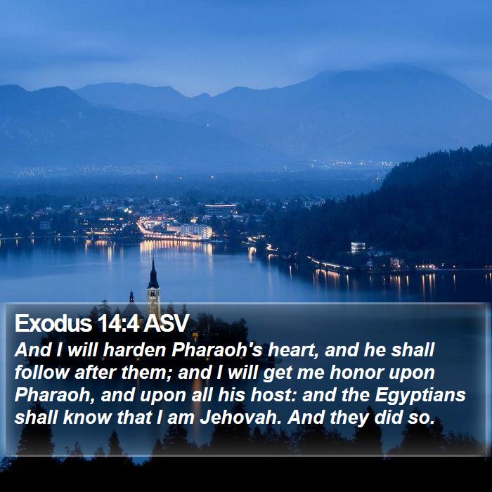 Exodus 14:4 ASV Bible Study