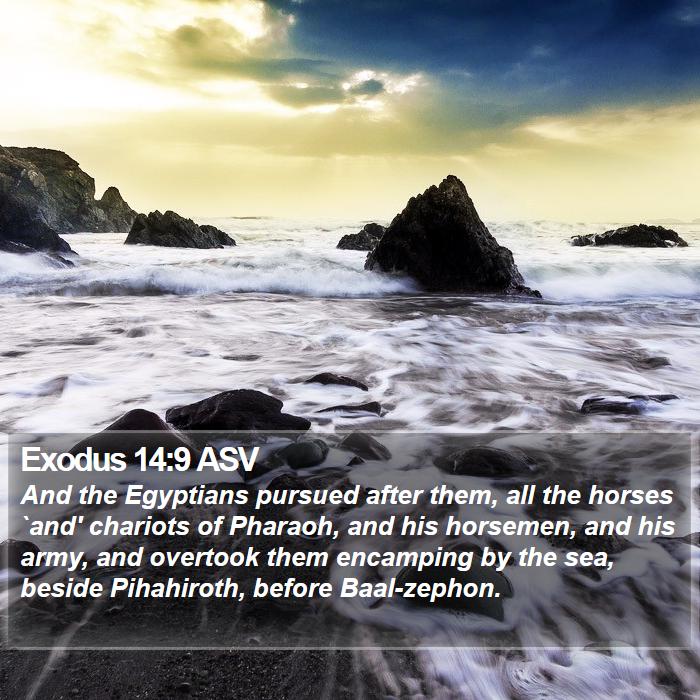 Exodus 14:9 ASV Bible Study