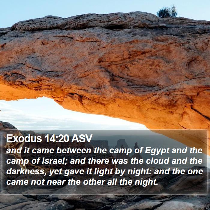 Exodus 14:20 ASV Bible Study