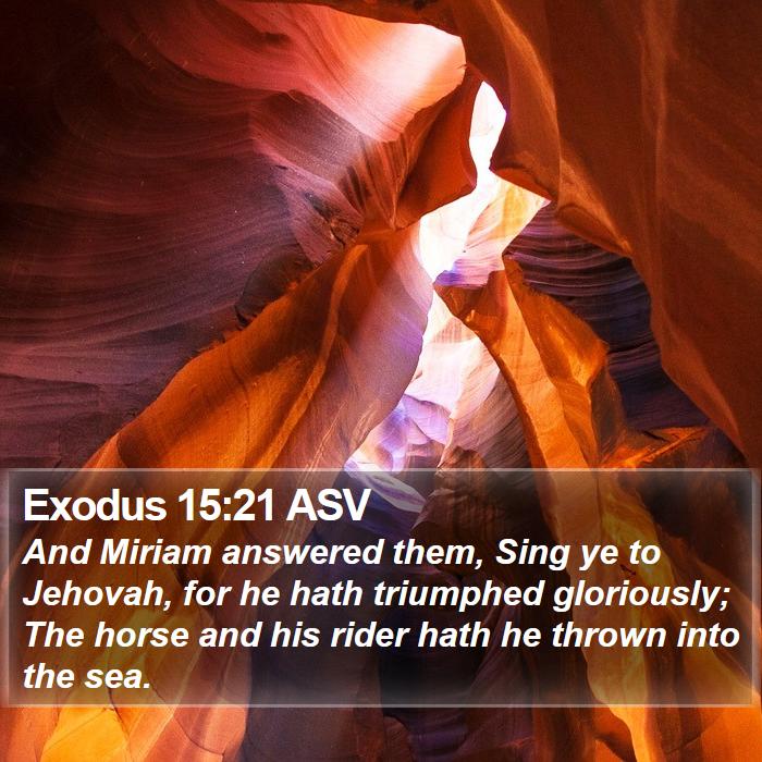 Exodus 15:21 ASV Bible Study