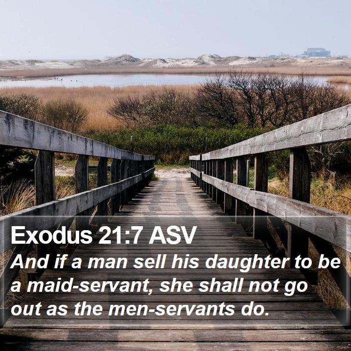 Exodus 21:7 ASV Bible Study