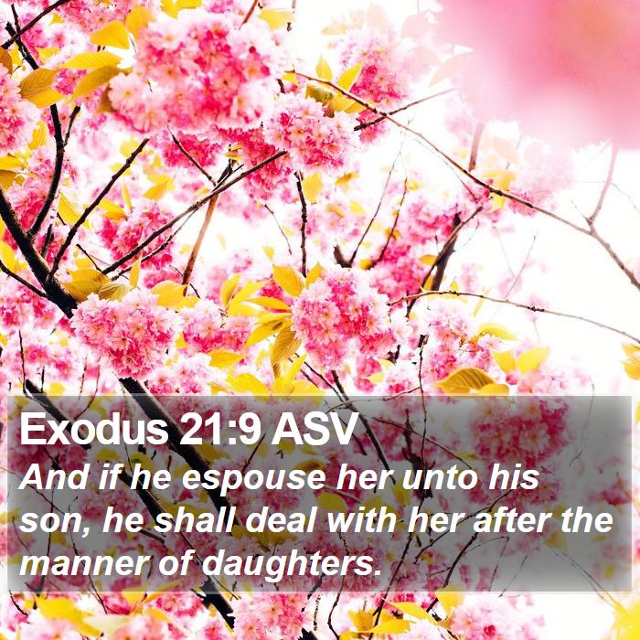 Exodus 21:9 ASV Bible Study