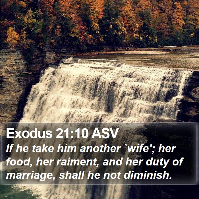 Exodus 21:10 ASV Bible Study