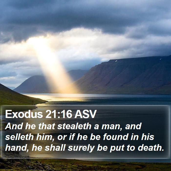 Exodus 21:16 ASV Bible Study