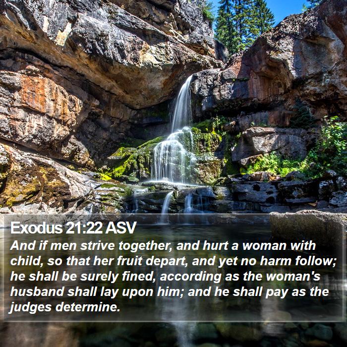 Exodus 21:22 ASV Bible Study