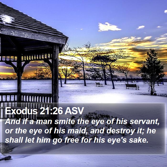 Exodus 21:26 ASV Bible Study