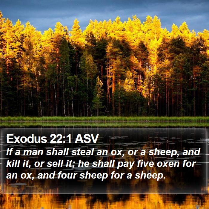 Exodus 22:1 ASV Bible Study