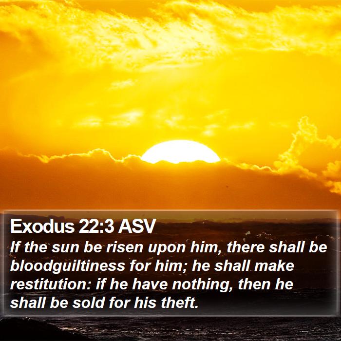 Exodus 22:3 ASV Bible Study