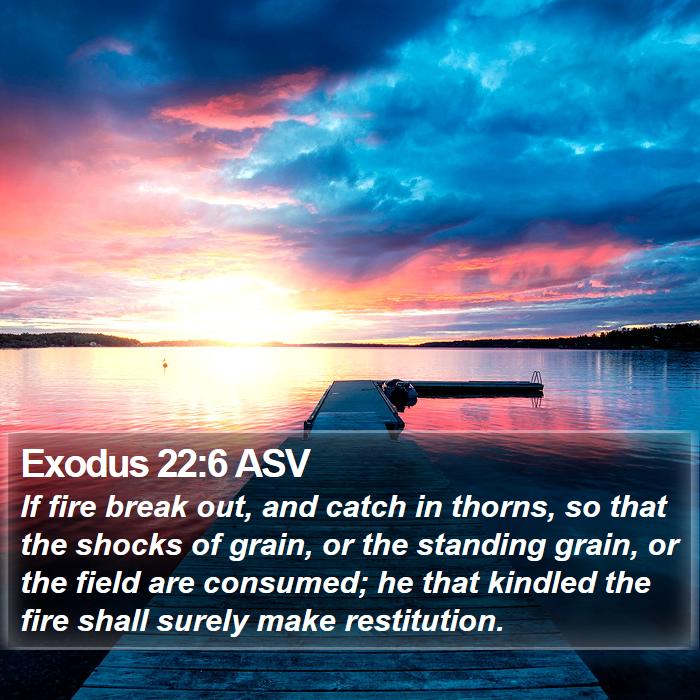 Exodus 22:6 ASV Bible Study