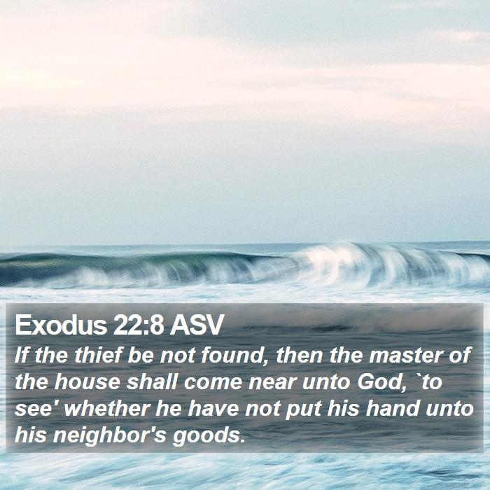 Exodus 22:8 ASV Bible Study