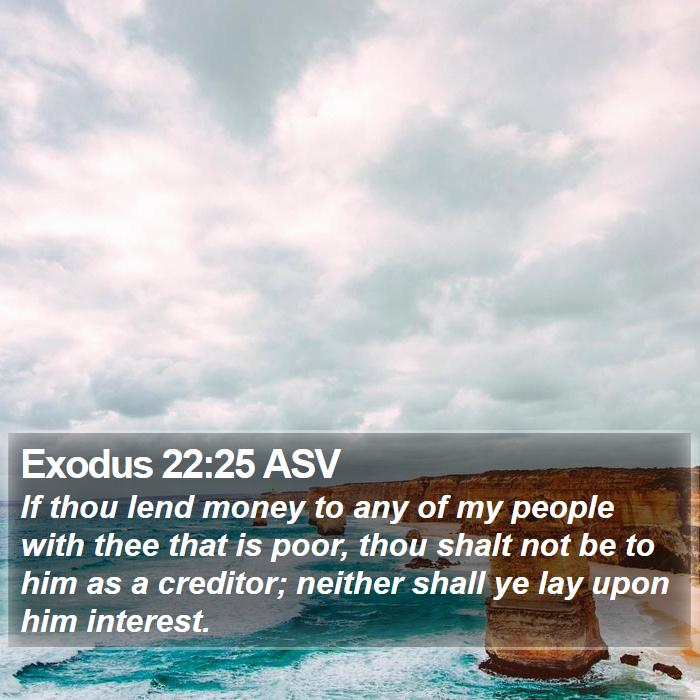 Exodus 22:25 ASV Bible Study