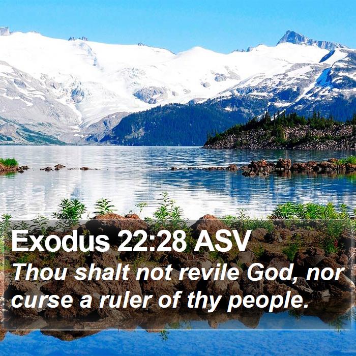 Exodus 22:28 ASV Bible Study