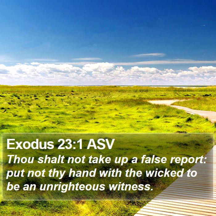 Exodus 23:1 ASV Bible Study