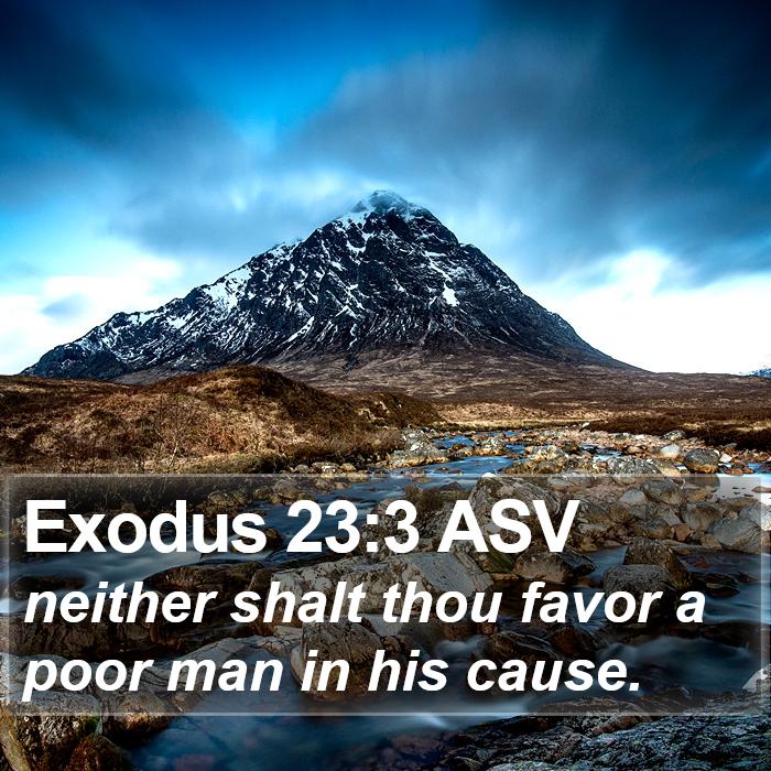 Exodus 23:3 ASV Bible Study