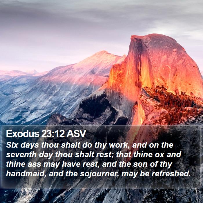 Exodus 23:12 ASV Bible Study