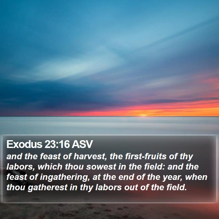 Exodus 23:16 ASV Bible Study