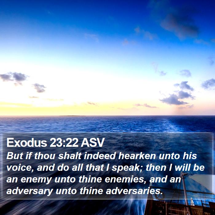 Exodus 23:22 ASV Bible Study