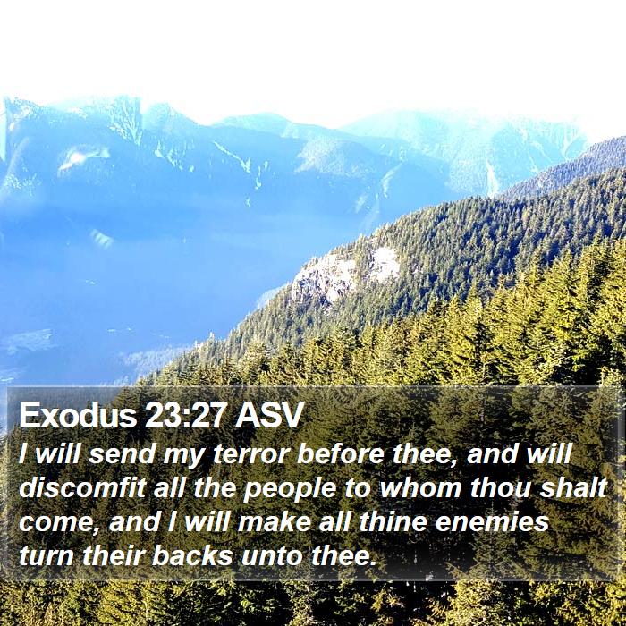 Exodus 23:27 ASV Bible Study