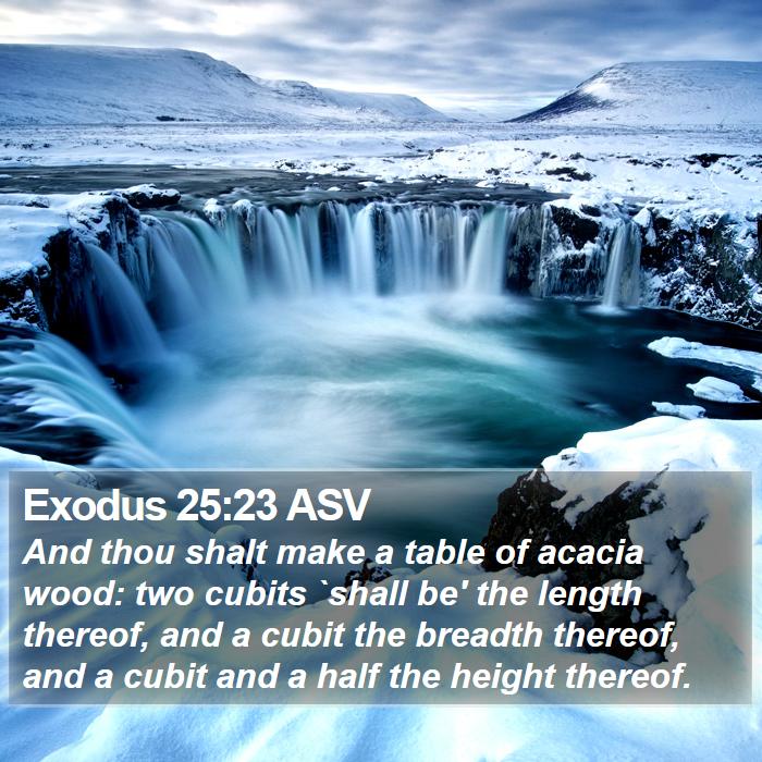 Exodus 25:23 ASV Bible Study