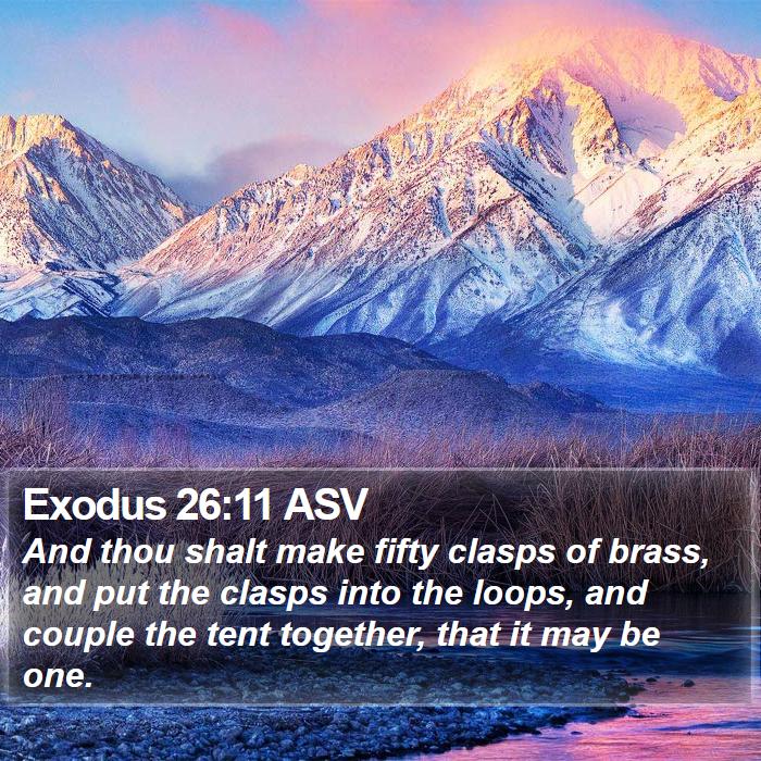 Exodus 26:11 ASV Bible Study