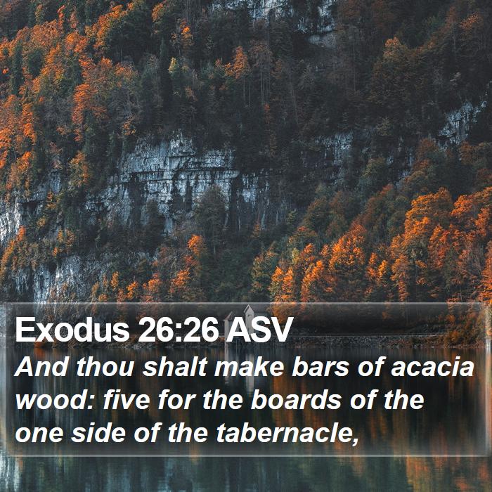 Exodus 26:26 ASV Bible Study