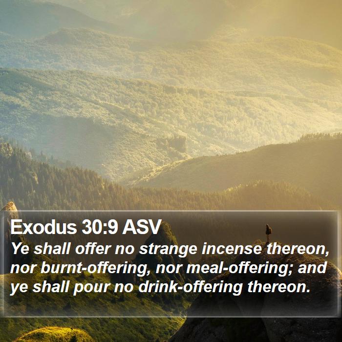 Exodus 30:9 ASV Bible Study