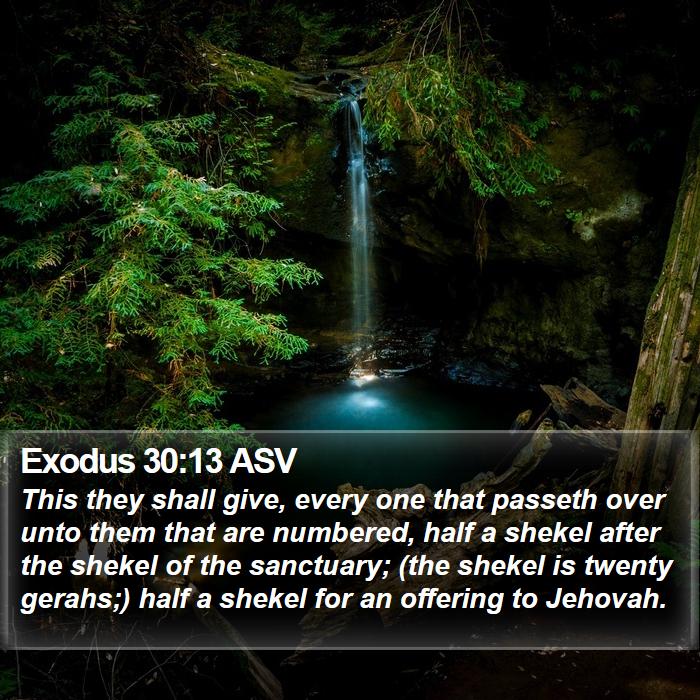 Exodus 30:13 ASV Bible Study