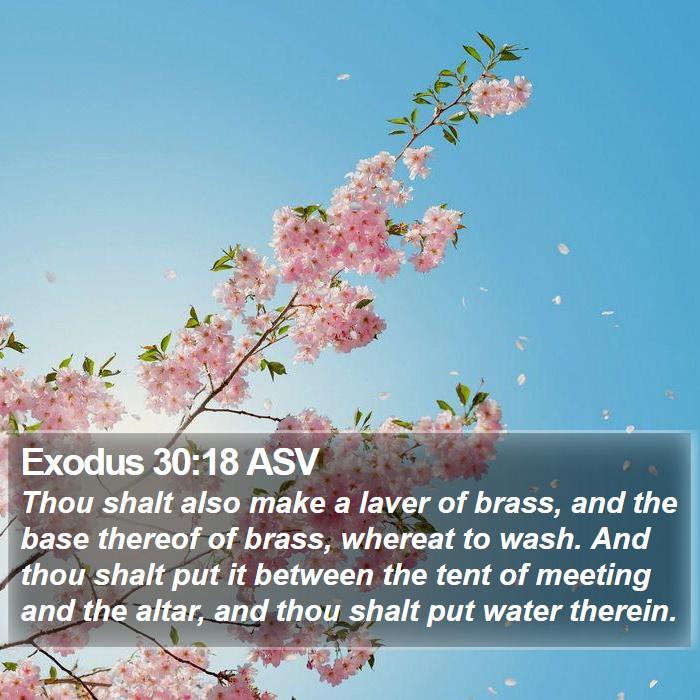 Exodus 30:18 ASV Bible Study