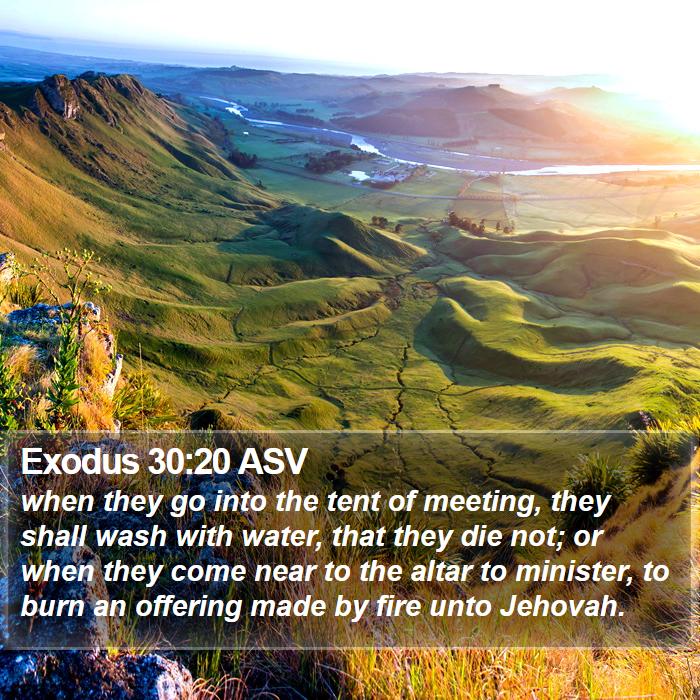 Exodus 30:20 ASV Bible Study