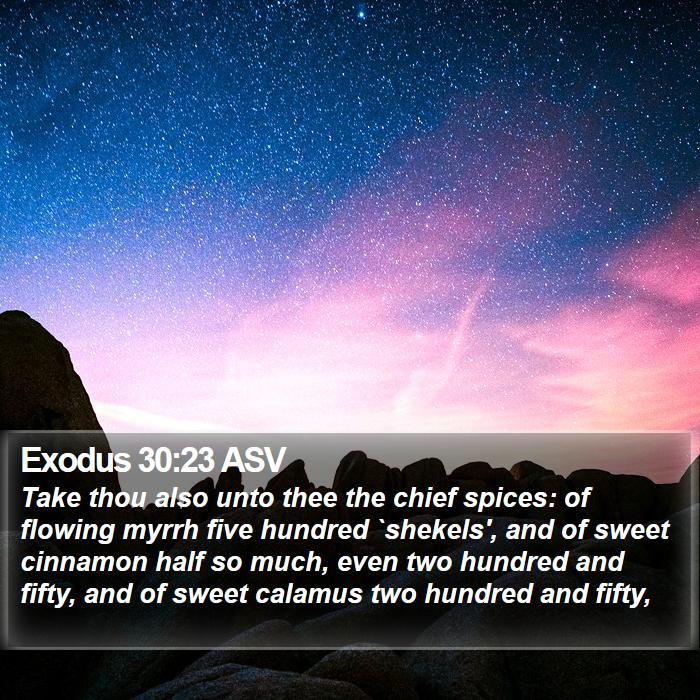 Exodus 30:23 ASV Bible Study