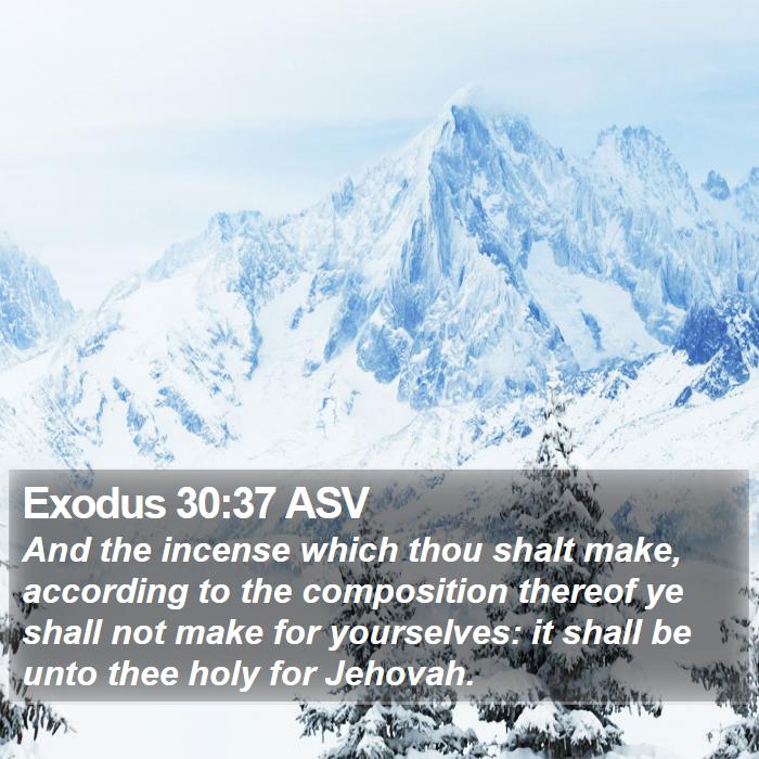 Exodus 30:37 ASV Bible Study