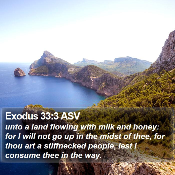 Exodus 33:3 ASV Bible Study