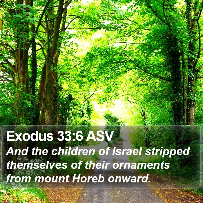 Exodus 33:6 ASV Bible Study