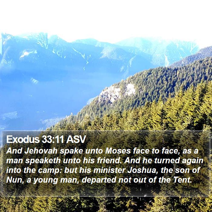 Exodus 33:11 ASV Bible Study