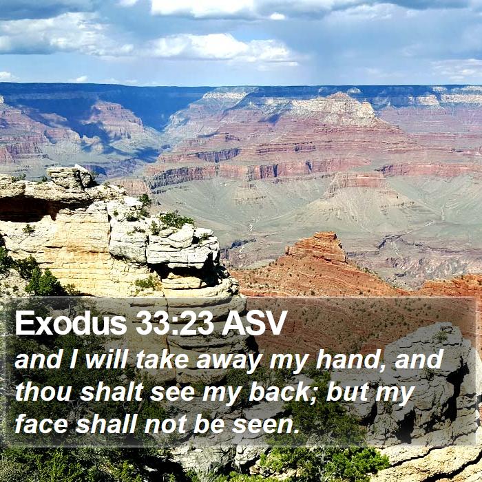 Exodus 33:23 ASV Bible Study