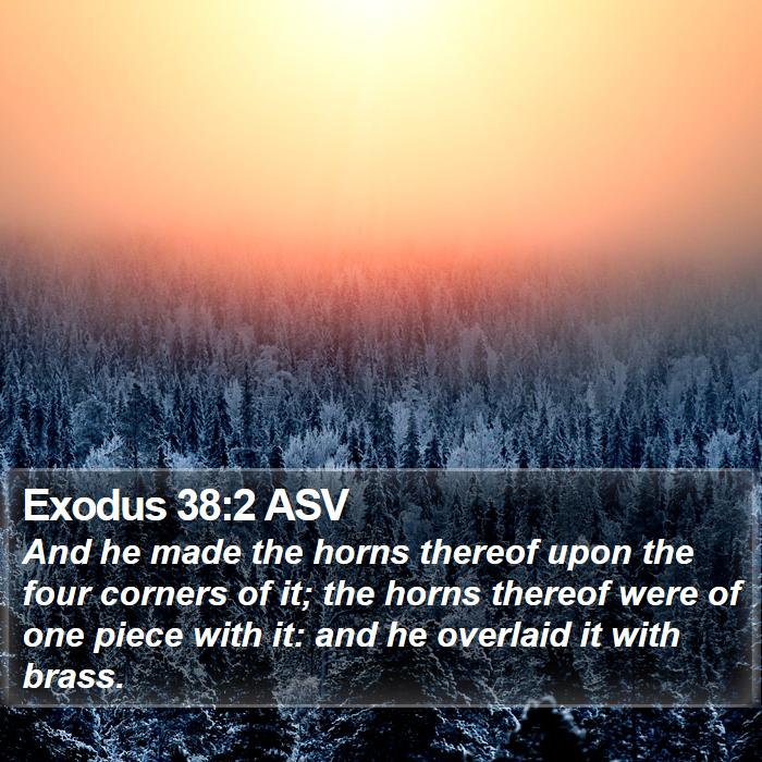 Exodus 38:2 ASV Bible Study