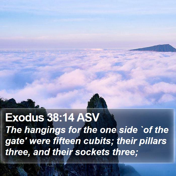 Exodus 38:14 ASV Bible Study