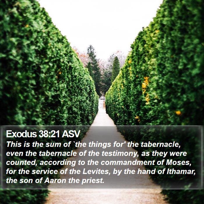 Exodus 38:21 ASV Bible Study