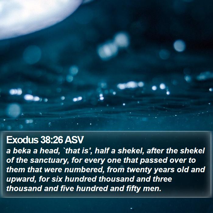 Exodus 38:26 ASV Bible Study